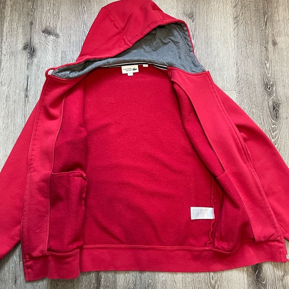 Red Lacoste hoodie - Picture 4 of 4